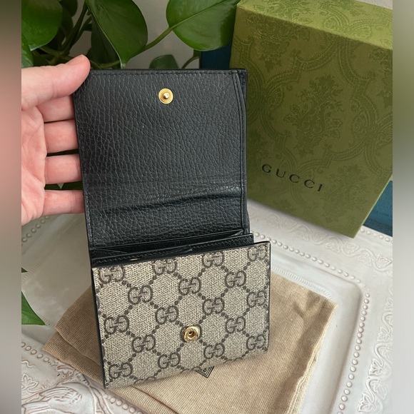 GUCCI GG Marmont Supreme Compact Wallet - Picture 7 of 12